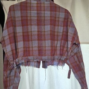 Gilded Intent Purple and Red Plaid Button Down Shirt